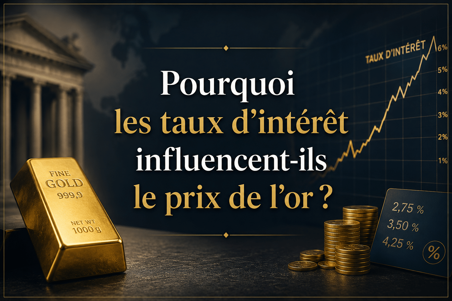 Pourquoi les taux d’intérêt influencent-ils le prix de l’or ? pourquoi les taux d'intérêt influence le prix de l'or